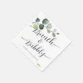 Eukalyptus Brunch und Bubbly Brautparty Napkins Serviette (Ecke)