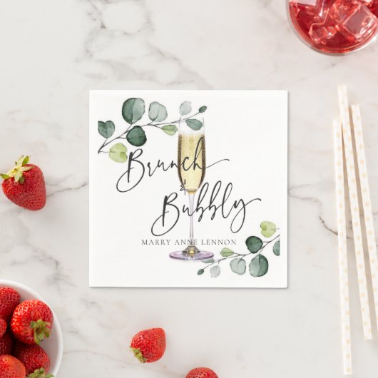 Eukalyptus Brunch und Bubbly Napkins Serviette (Beispiel)