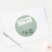 Eukalyptus-Brustkorb/Balm-Etikett Runder Aufkleber (Umschlag)