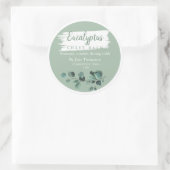 Eukalyptus-Brustkorb/Balm-Etikett Runder Aufkleber (Tasche)