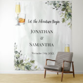 Eukalyptus-Bubbles & Bourbon-Polterabend-Tapete Wandteppich (Beispiel)