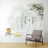 Eukalyptus-Bubbles & Bourbon-Polterabend Wandteppich (Beispiel (Horizontal))