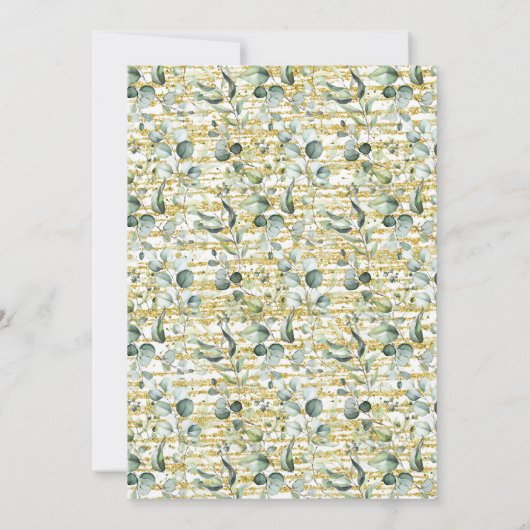 Eukalyptus-Bubbles & Brews-Brautparty Einladung (Rückseite)