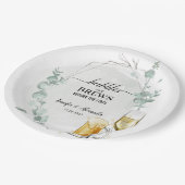 Eukalyptus-Bubbles & Brews Pappteller (Schrägansicht)