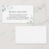 Eukalyptus-Bücher für Babyanfragen Begleitkarte (Vorne/Hinten)