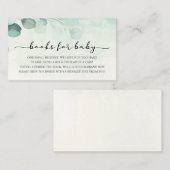 Eukalyptus-Bücher für die Beipackkarte Begleitkarte (Vorne/Hinten)