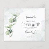 Eukalyptus-Budget wird meine BlumenGirl-Karte sein (Vorderseite)