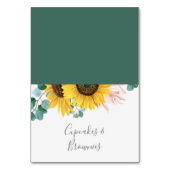 Eukalyptus Buffet Food Labels für rustikale Sonnen Tischnummer (Vorderseite)