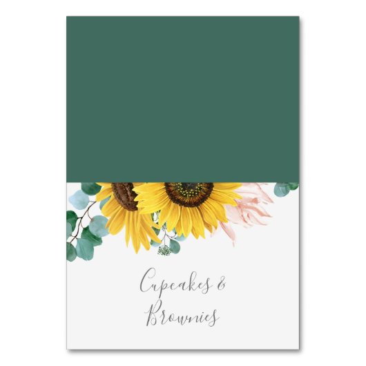 Eukalyptus Buffet Food Labels für rustikale Sonnen Tischnummer (Vorderseite)