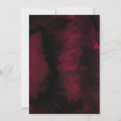 Eukalyptus | Burgund Floral Chic Moderne Hochzeit Einladung (Rückseite)