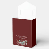 Eukalyptus Burgundy Botanische Initials Hochzeit Geschenkschachtel (Geöffnet)