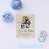 Eukalyptus Burlap Wedding rettet das Datum Flyer (Einzeln)