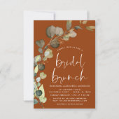 Eukalyptus Burnt Orange Bridal Brunch Dusche Einladung (Vorderseite)