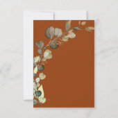 Eukalyptus Burnt Orange Bridal Brunch Dusche Einladung (Rückseite)