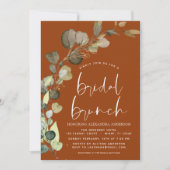 Eukalyptus Burnt Orange Bridal Brunch Dusche Einladung (Vorderseite)
