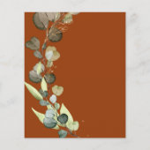 Eukalyptus Burnt Orange Wedding Einladungen (Rückseite)