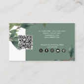 Eukalyptus Business-Logo QR-Code Loyalität Visitenkarte (Rückseite)