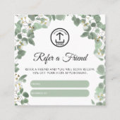 Eukalyptus Business-Logo-Weiterleitung an einen Fr Quadratische Visitenkarte (Vorderseite)