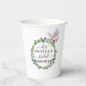 Eukalyptus Butterfly Brautparty Paper Cups Pappbecher (Rückseite)