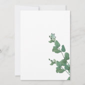 Eukalyptus Butterfly Bridal Dusche Einladung (Rückseite)