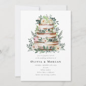 Eukalyptus Cake QR Code Hochzeit Einladung (Vorderseite)