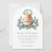 Eukalyptus Cake Wedding Einladung (Vorderseite)