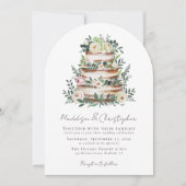 Eukalyptus Cake Wedding Einladung (Vorderseite)