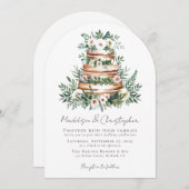 Eukalyptus Cake Wedding Einladung (Vorne/Hinten)