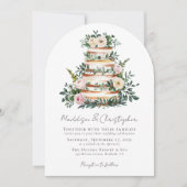 Eukalyptus Cake Wedding Einladung (Vorderseite)