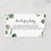 Eukalyptus Calligraphy Baby Shooting Book Request Begleitkarte (Vorderseite)