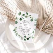 Eukalyptus Calligraphy Diamond Wedding Einladung