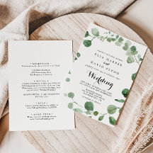 Eukalyptus Calligraphy Front & Back Wedding