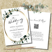 Eukalyptus Calligraphy QR Code UAWG Wedding Einladung