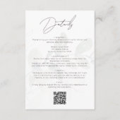 Eukalyptus Calligraphy Script QR Code Wedding Begleitkarte (Vorderseite)