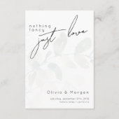 Eukalyptus Calligraphy Script QR Code Wedding Begleitkarte (Rückseite)