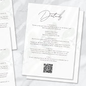 Eukalyptus Calligraphy Script QR Code Wedding Begleitkarte