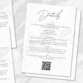 Eukalyptus Calligraphy Script QR Code Wedding Begleitkarte