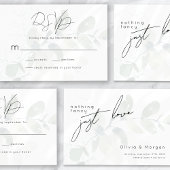 Eukalyptus Calligraphy Script Wedding RSVP Karte