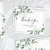 Eukalyptus Calligraphy Wedding Dankeschön Karte