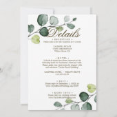 Eukalyptus Calligraphy Wedding Einladung (Rückseite)