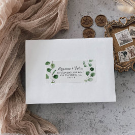 Eukalyptus Calligraphy Wedding RSVP-Adresse Adressaufkleber