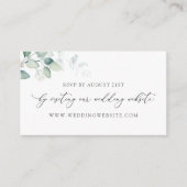 Eukalyptus Calligraphy Wedding RSVP Online Card Begleitkarte (Vorderseite)