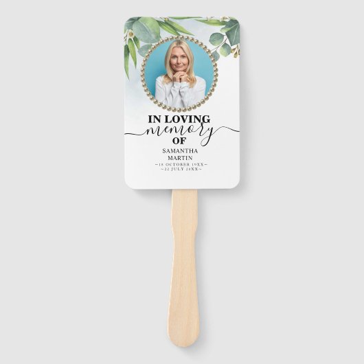 Eukalyptus Celebration of Life Hand Fan Fächer (Vorderseite)