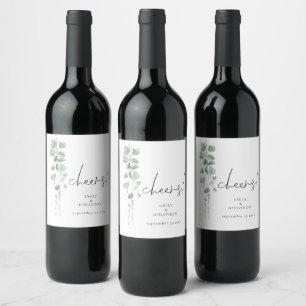 Eukalyptus Cheers Names Wedding Weinetikett