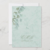 Eukalyptus Chic Geometric Elegant zum 90. Geburtst Einladung (Rückseite)