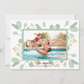 Eukalyptus Christmas Foto Feiertagskarte (Vorderseite)