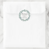 Eukalyptus Circle Greenerity Wedding Vielen Dank Runder Aufkleber (Tasche)