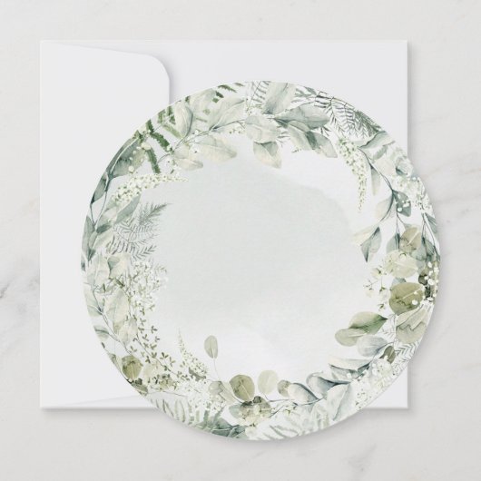 Eukalyptus Circle Save The Date (Rückseite)