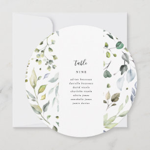 Eukalyptus Circle Tischnummer Cards