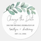 Eukalyptus Classic R Runder Aufkleber (Vorderseite)